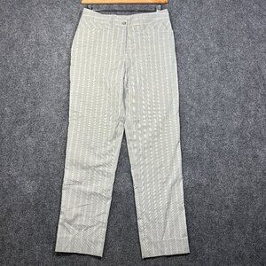 Tilley Goes With Anywhere Pants Womens 8 Grey Plaid Stretch Straight Leg Trouser